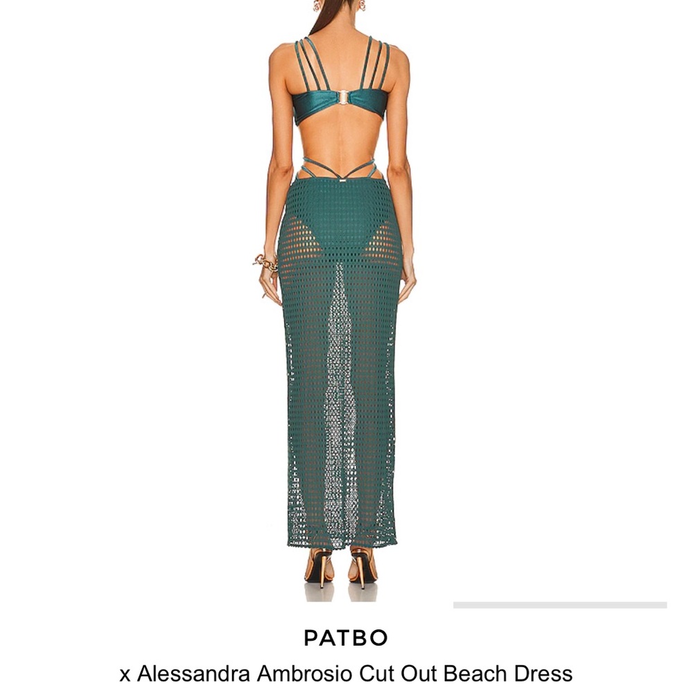 ❌SOLD❌ PatBO x Alessandra Ambrosio Cut Out Beach Dress in Palace Green - Picture 3 of 10